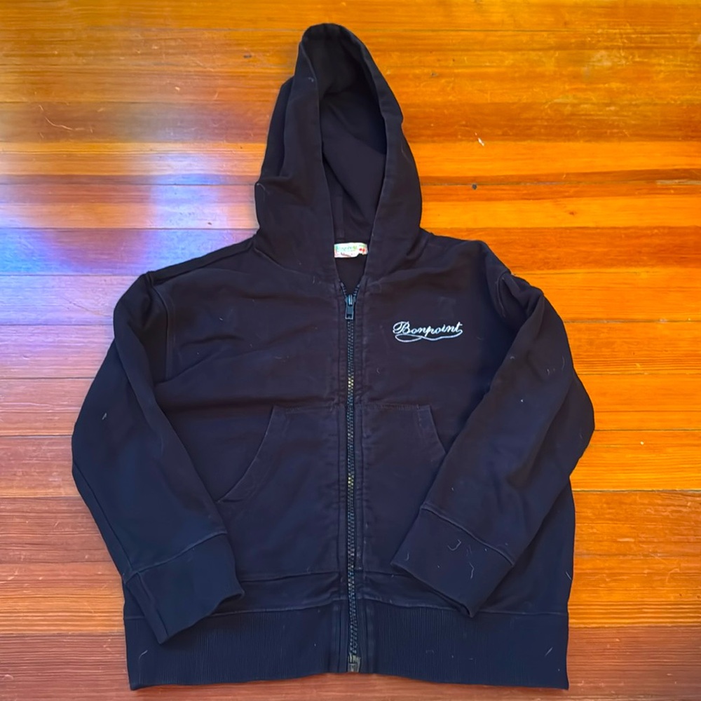 #bonpoint. How cool! Black zip hoodie size 6
